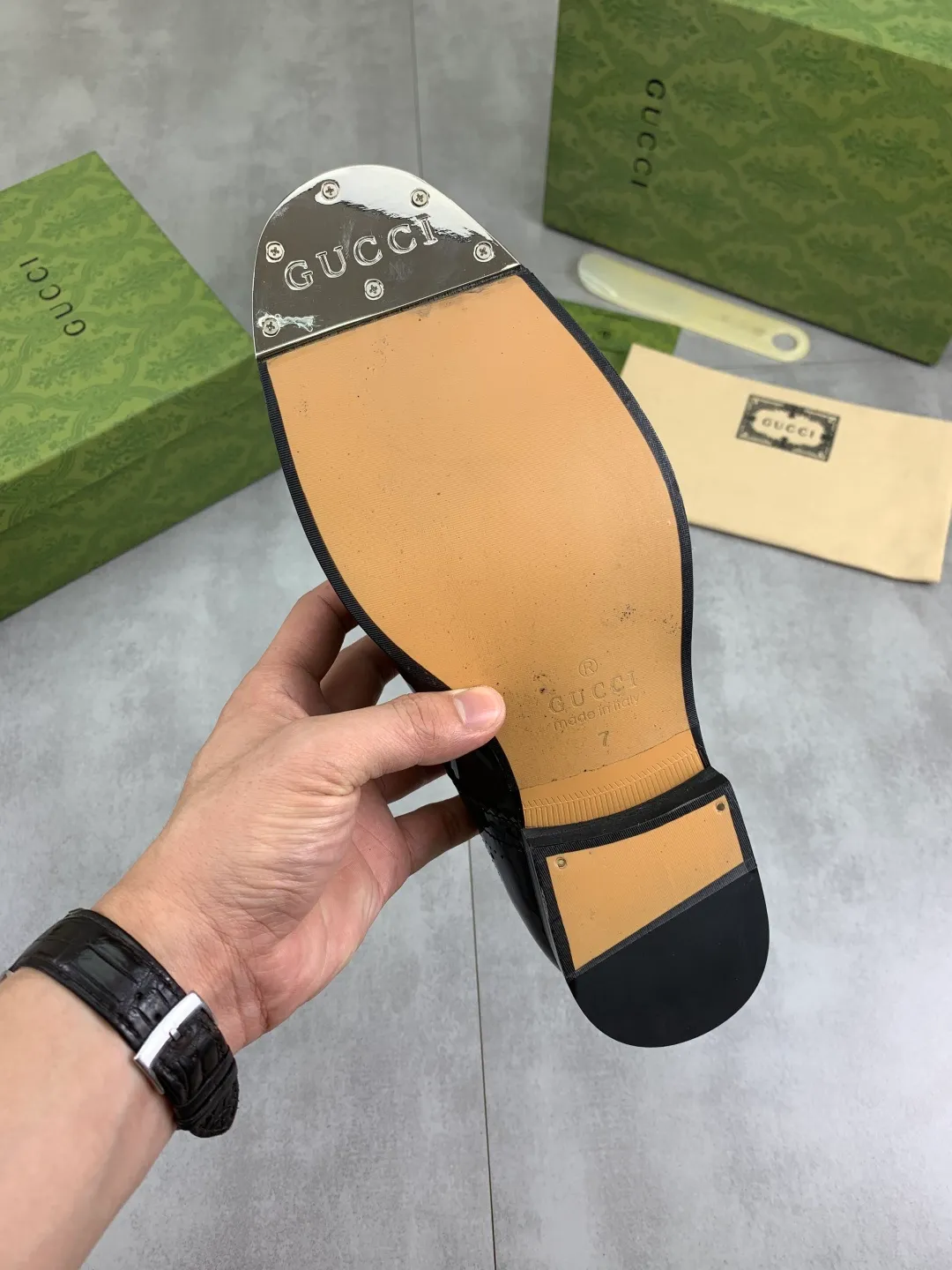 Men's men's shoes 💰P640 [New style] Water dyed cowhide 💰💎💎💎 [Gucci] GUCCI high-end men's formal business leather shoes, original order 1:1! Original imported high-end open-edge beaded calfskin, original metal buckle, imported first-layer cowhide lining for feet. Original high-end outsole, men's shoe size: 39-44 (45 customized) 3️⃣ colors available